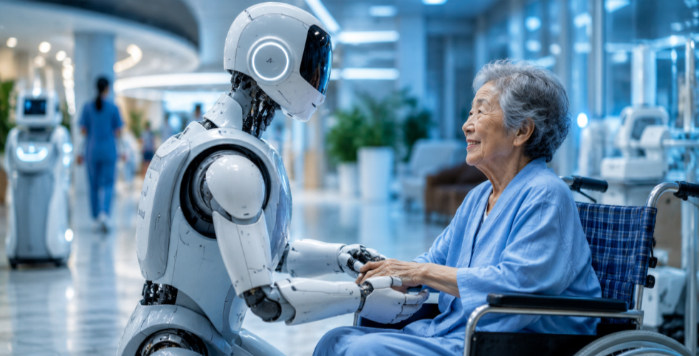 Japan develops medical robots assisting elderly hospital patients