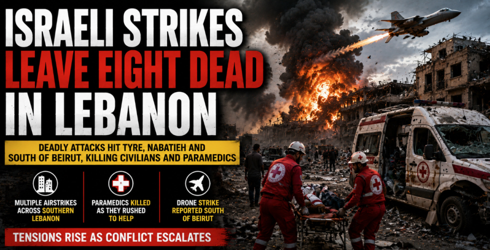 Israeli Strikes Leave Eight Dead In Lebanon